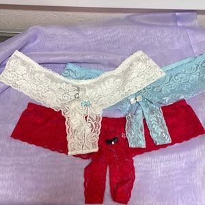 Cute lace crotchless panties S/M & L/XL $5 or 3 for $12